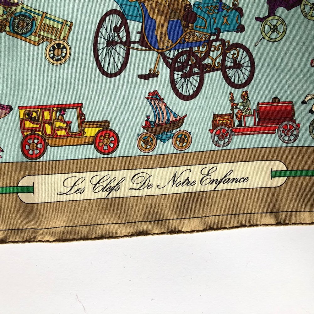 Hermes Authentic Les Clefs De Notre Enfance Scarf - Picture 4 of 11